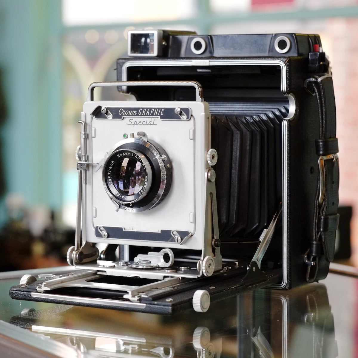 Graflex Crown Graphic with 135mm f4.7 Schneider Xenar (no RF)