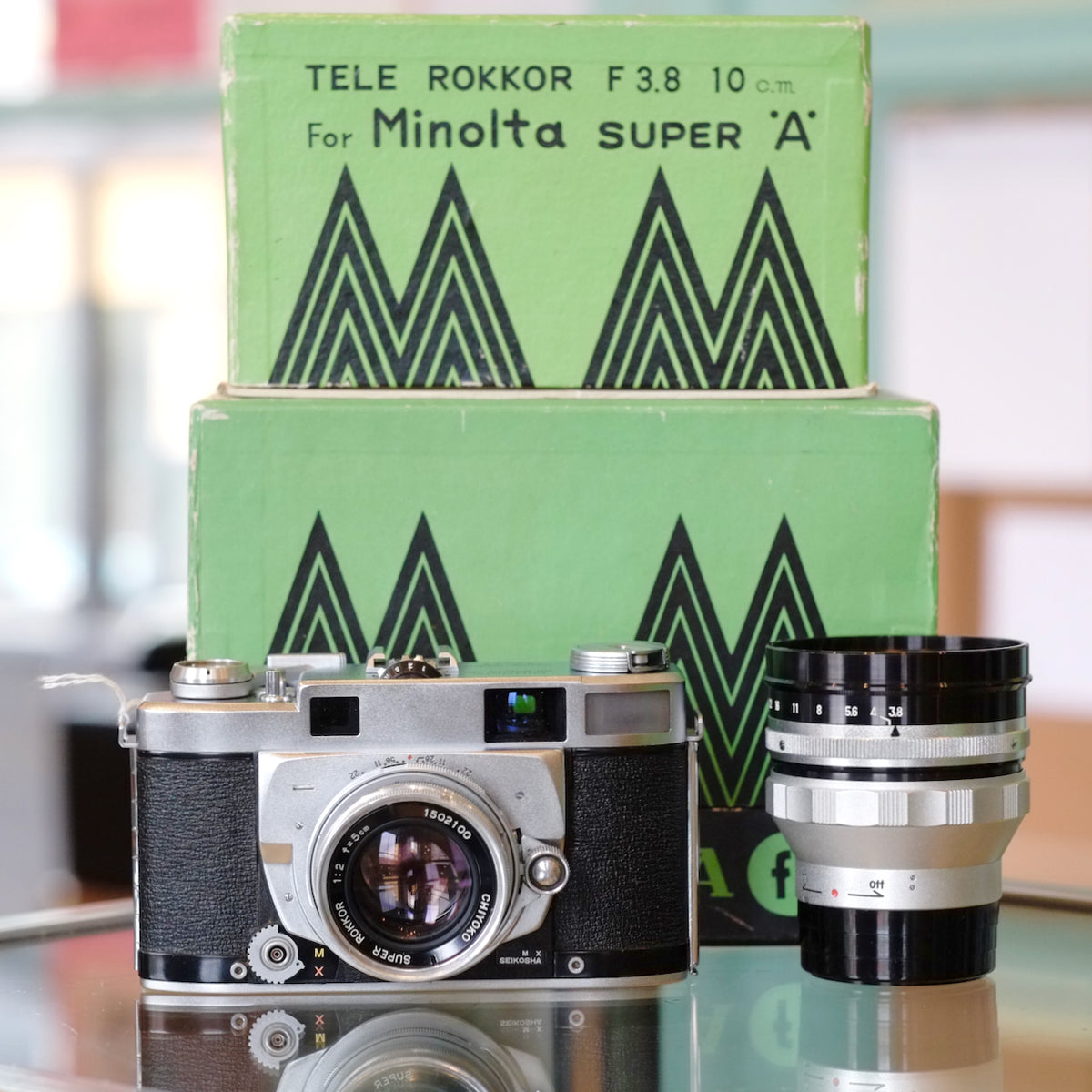 Minolta Super A with 5cm f2 & 10cm f3.8