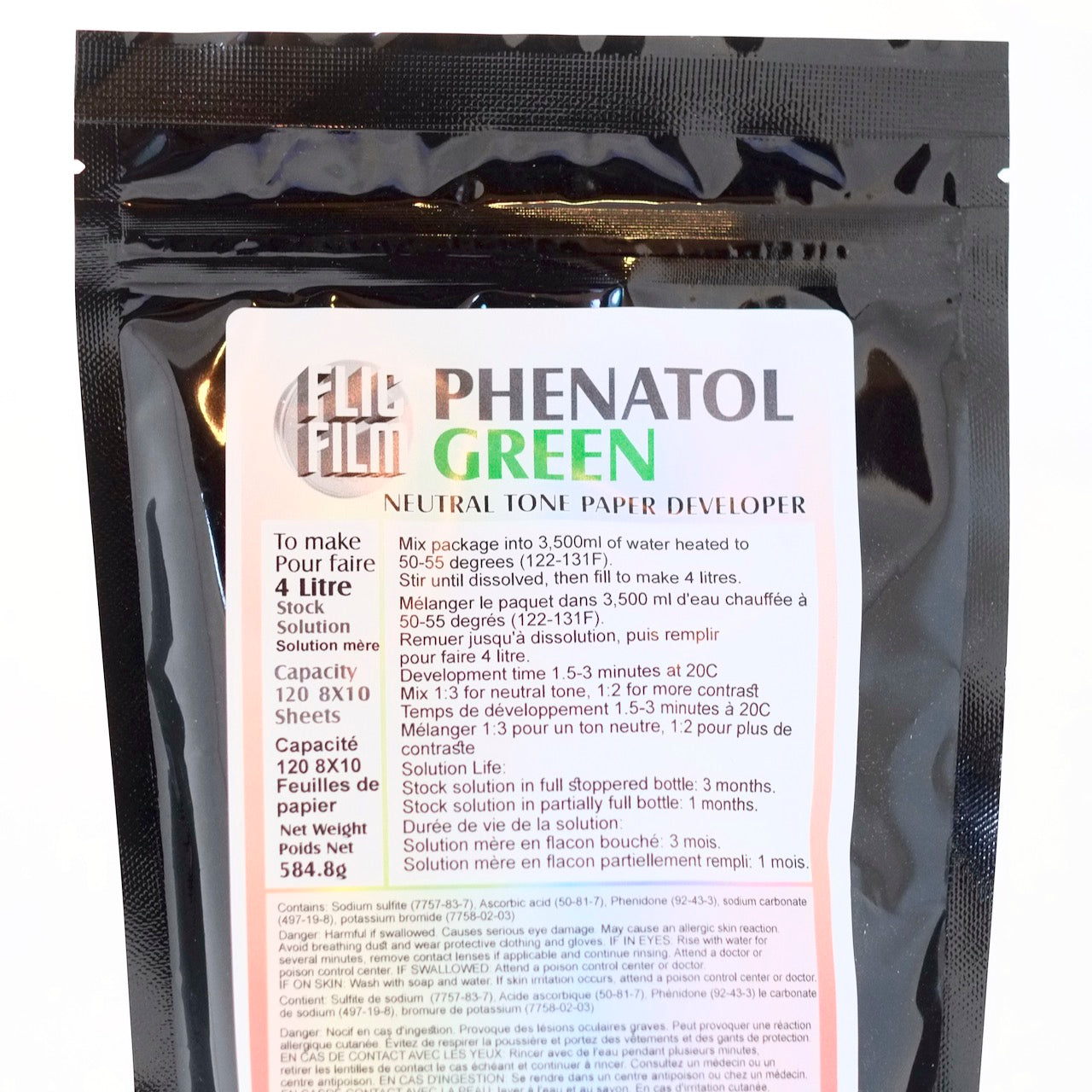 Flic Film Phenatol Green paper developer
