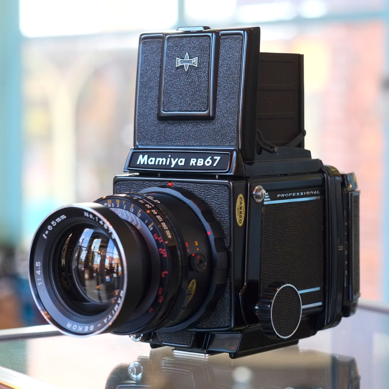 Mamiya RB67 Professional with Mamiya-Sekor 65mm f4.5