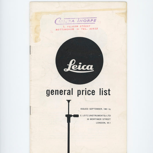 Leica General Price List.
