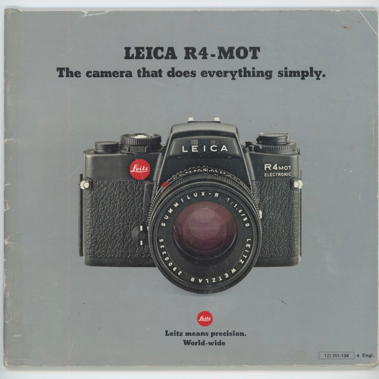 Leica R4-Mot Brochure – Camera Traders