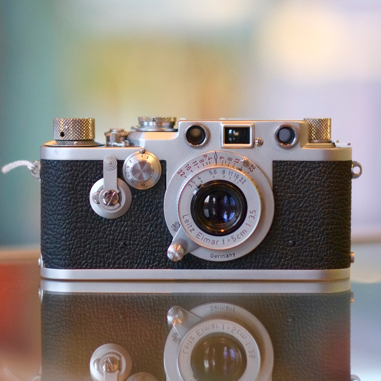 Leica IIIf (red dial) with 5cm f3.5 Elmar