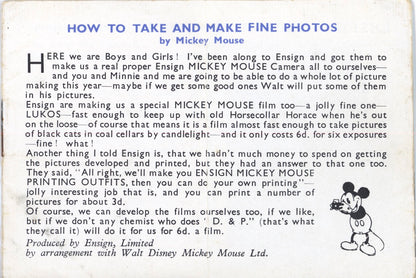 Houghton Ensign Mickey Mouse Camera
