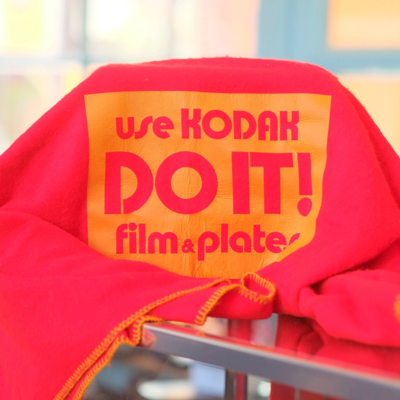 Kodak "DO IT!" wool throw blanket