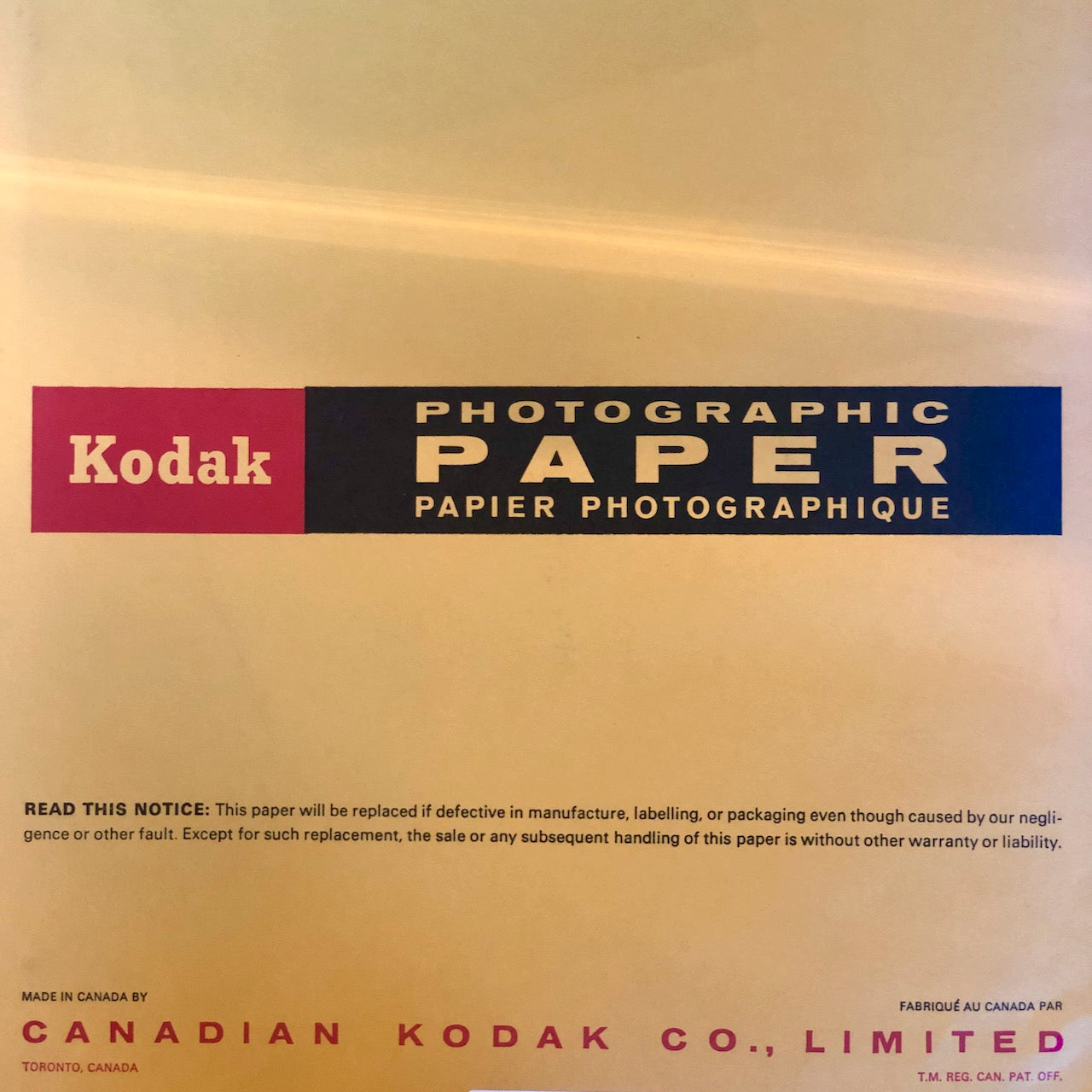 Kodak Double Weight Ektalure G 11x14 (expired March 1975)