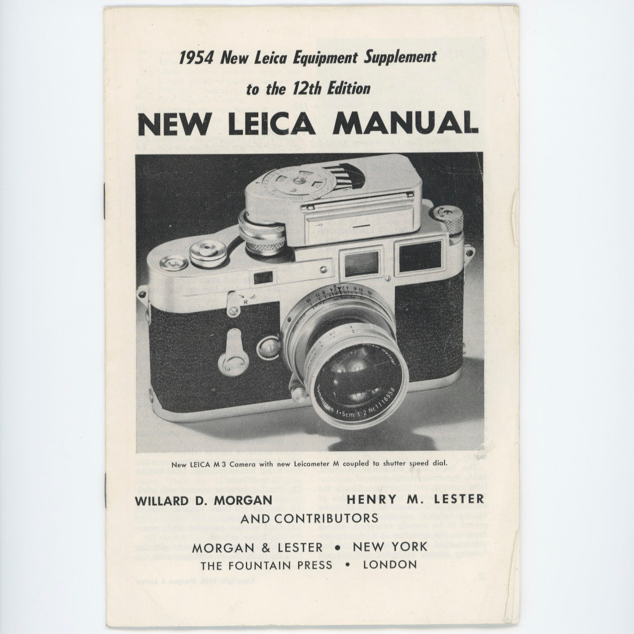 1954 New Leica Equipment Supplement