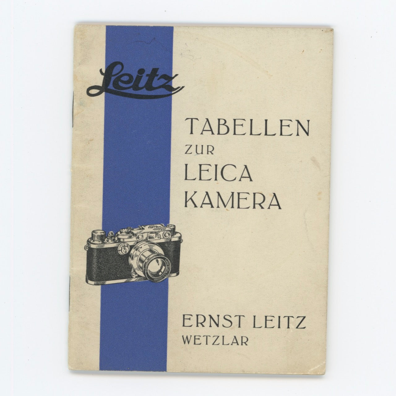 Leitz "Tables for the Leica Camera" Booklet (German).