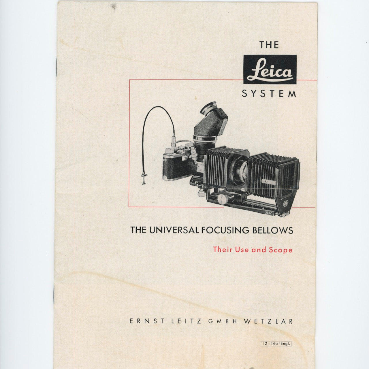 Leica Universal Focusing Bellows Manual.